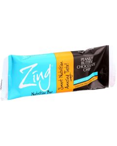 Zing Bars Nutrition Bar - Peanut Butter Chocolate Chip - 1.76 oz Bars - Case of 12