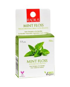 Radius Mint Floss with Natural Xylitol - 55 yards - Case of 6