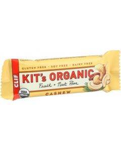 Clif Bar Clif Kit's Organic Fruit and Nut Bar - Cashew - Case of 12 - 1.62 oz Bars