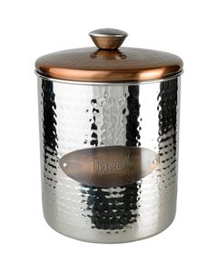 Buddy's Line Hammered Stainless Steel & Copper Top Treat Jar 16oz-