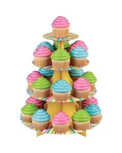 Wilton Treat Stand-Color Wheel 12"X14" Holds 25 Cupcakes