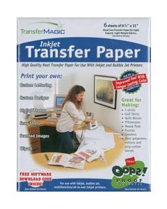 Transfer Magic Ink Jet Transfer Paper 8.5"X11" 6/Pkg-