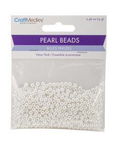 Multicraft Imports Pearl Beads Value Pack -4mm White 480/Pkg
