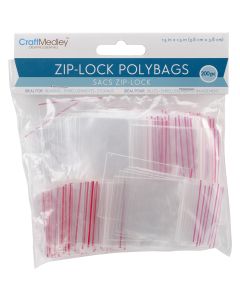 Multicraft Imports Ziplock Polybags 200/Pkg-1.5"X1.5" Clear