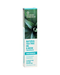 Desert Essence Natural Tea Tree Oil and Neem Toothpaste Wintergreen - 6.25 oz