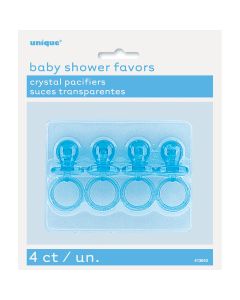 Unique Industries Party Favors 4/Pkg-Blue Pacifiers