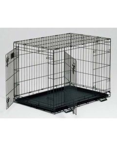 Midwest Life Stages Double Door Dog Crate Black 36" x 24" x 27"