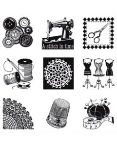 Inkadinkado Inchie Clear Stamps 4"X4"-A Stitch In Time
