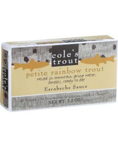 Cole's Petite Rainbow Trout in Escabeche Sauce - 3.2 oz - Case of 10