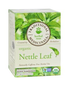 Traditional Medicinals Organic Nettle Leaf Herbal Tea - 16 Tea Bags - Case of 6