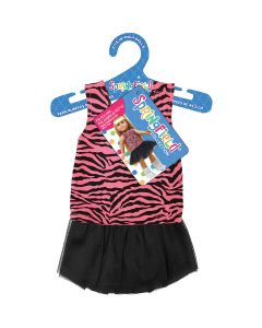 Fibre Craft Springfield Collection Tank & Tutu-Pink Zebra & Black