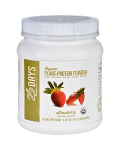 22 Days Nutrition Plant Protein Powder - Organic - Strawberry - 14.3 oz