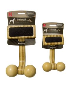 Hugs Pet Products Massaging Pet Slicker Brush Small Brown 5.5" x 3.25" x 2.75"