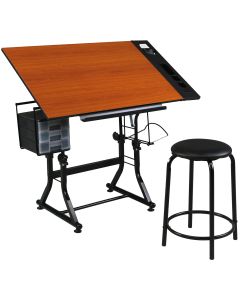 Martin Universal Ashley Creative Center W/Cherry Wood Top & Padded Stool-