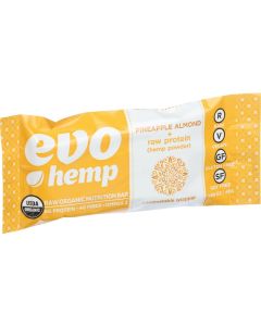 Evo Hemp Organic Hemp Bars - Pineapple Almond Protein - 1.69 oz Bars - Case of 12