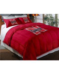 The Northwest Company Nebraska Twin/Full Chenille Embroidered Comforter Set (64"x86") with 2 Shams (24"x30") (College) - Nebraska Twin/Full Chenille Embroidered Comforter Set (64"x86") with 2 Shams (24"x30") (College)