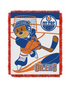 The Northwest Company Oilers  Baby 36x46 Triple Woven Jacquard Throw - Score Series
