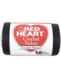 Coats Crochet Nylon Crochet Thread Size 18-Black