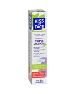 Kiss My Face Toothpaste - Triple Action - Fluoride Free - Paste - 4.5 oz