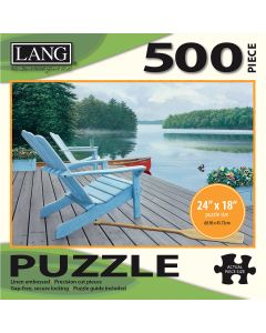 LANG Jigsaw Puzzle 500 Pieces 24"X18"-Lakeside Retreat
