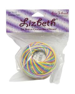 Handy Hands Lizbeth Cordonnet Cotton Size 3-Rainbow Taffy