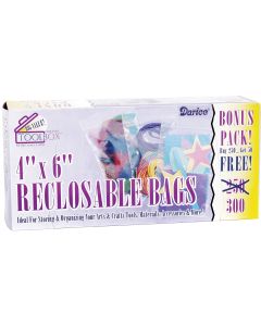 Darice Reclosable Bags 300/Pkg-4"X6" Clear