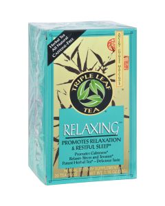 Triple Leaf Tea Relaxing Herb Tea - 20 Tea Bags - Case of 6
