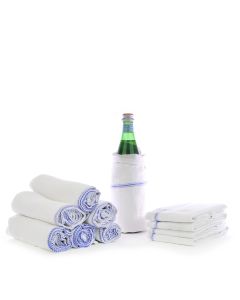 Bare Cotton Kitchen Dish Towels / Tea Towels / Dish Cloths - Royal Blue - Stripe - Set of 12