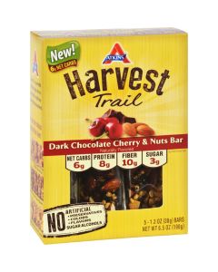 Atkins Harvest Trail Bar - Dark Chocolate Cherry and Nuts - 1.3 oz - 5 Count