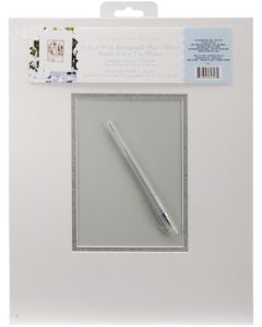 Darice Victoria Lynn Autograph Mat 11"X14"-White