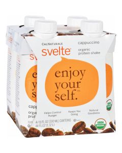 Svelte Protein Shake - Organic - Cappucino - 11 fl oz - Case of 24