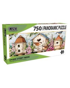 LANG Panoramic Puzzle 750 Pieces 38"X11"-Birdhouse Garden