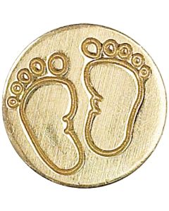 Manuscript Pen Decorative Sealing Coin .75"-Baby Feet