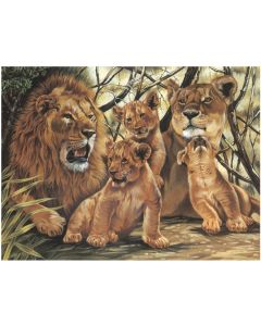 Reeves Paint By Number Kit 12"X16"-Pride Of Lions