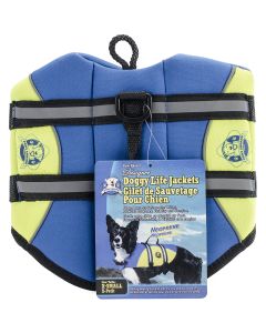 Fido Pet Products Paws Aboard Neoprene Doggy Life Jacket Extra Small-Blue & Yellow