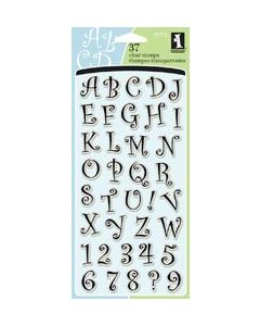 Inkadinkado Clear Stamps 4"X8"-Curly Q Alphabet