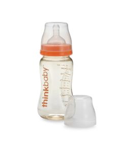 Thinkbaby Baby Bottle with Stage B Nipple (6-12 Months) - 9 oz - Thinkbaby Baby Bottle with Stage B Nipple (6-12 Months) - 9 oz