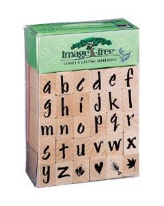 EK Success Image Tree Handle Rubber Stamp Set-Susy Ratto Brush Letter Alphabet/Lower