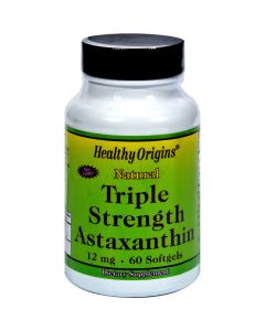 Healthy Origins Astaxanthin Triple Strength - 12 mg - 60 Softgels