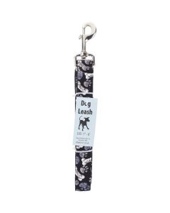 Cape Hobbycraft Dog Leash 6' Black Bone W/Nickel Plated Swivel Hook-1" Width