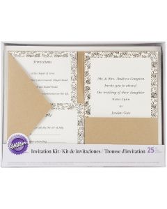 Wilton Invitation Kit Makes 25-Kraft