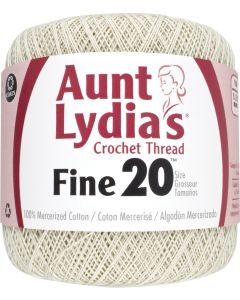 Coats Crochet Aunt Lydia's Fine Crochet Thread Size 20-Natural