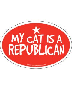 Prismatix Decal Cat & Dog Magnets-My Cat Is Republican