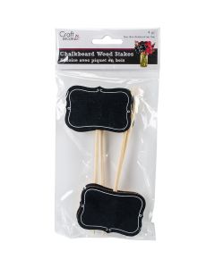 Multicraft Imports Chalkboard Wood Stakes 2.6"X1.8"-Bracket Border