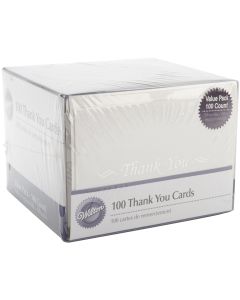 Wilton Thank You Cards & Envelopes 100/Pkg-