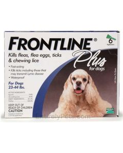 Frontline Flea Control Plus for Dogs And Puppies 23-44 lbs 6 Pack