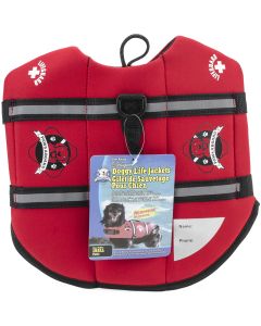 Fido Pet Products Paws Aboard Neoprene Doggy Life Jacket Small-Red