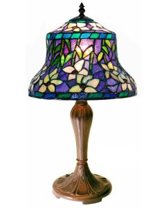 Warehouse of Tiffany Tiffany-style Blue Table Lamp - Tiffany-style Sunflower Accent Table Lamp