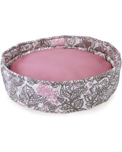 Worldwise Loved Ones Quilted Pet Bed With Pillow 16.5"X16.5"X5"-Pink Floral