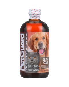 Petguard Skin and Coat Supplement - Dogs and Cats - 8 oz - 1 each